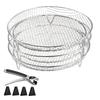 Kochrost Heißluftfritteuse Zubehör 19,5x13,5x9cm Rechteckiges Stapelbares Gestell Set Knusprige Textur Kochen Küche Kochen