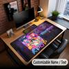 Tapete de Mouse Grande Kpop Demon Hunters Estampa Nome Personalizado Texto Desk Mat para Escritório Gaming