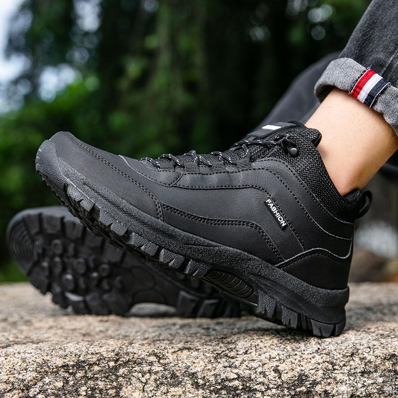 Luxury Brand Hiking Shoes Men's Vintage Style Travel Flats Non-slip High Top Outdoor Sneakers High Quality Man Trekking Footwea