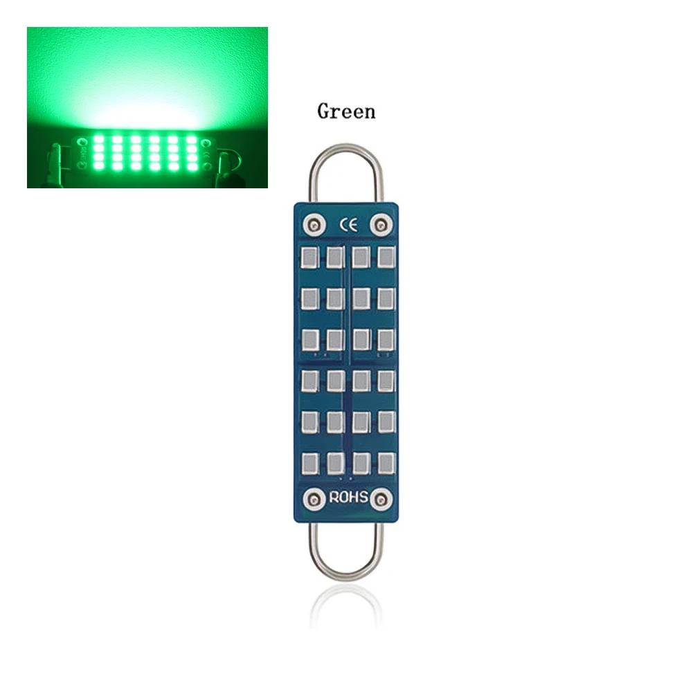 2Pcs Car W5W LED Canbus Bulbs 44mm Super Bright LED Lights 24SMD Reading Lamp Auto Interior Dome Light 240LM 12V Signal Lamp