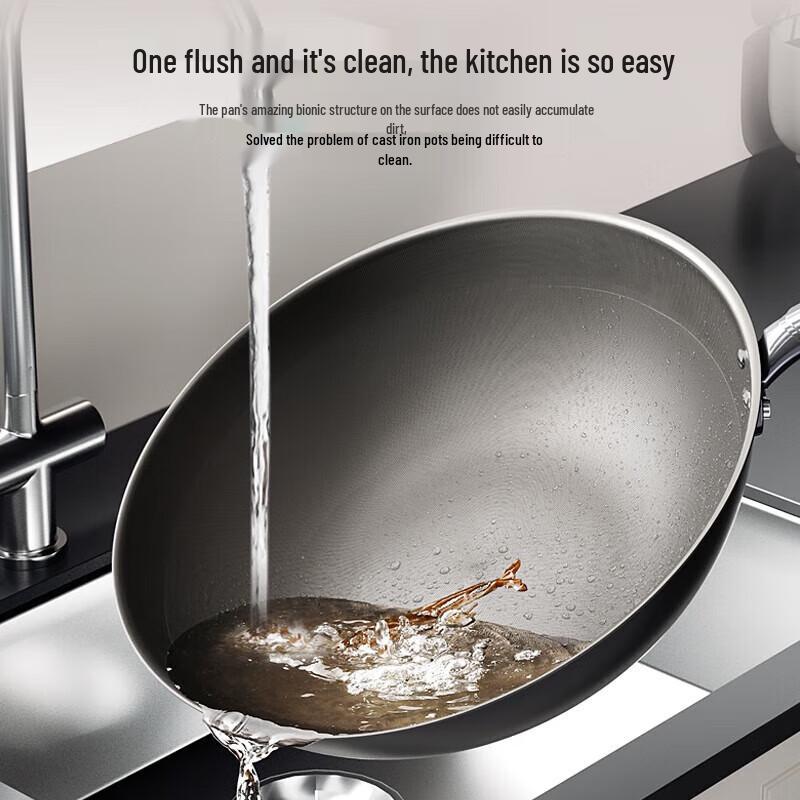 Kangbah 32cm Nanoceramic Non-Stick Wok Pan