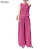 Women Sleeveless Tank Tops and Pants Casual Two Piece Suit Sets