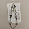 Fashion Silver Star Phone Strap Charm Pearl Gift Beaded Pendant Accessories Chain Lanyard