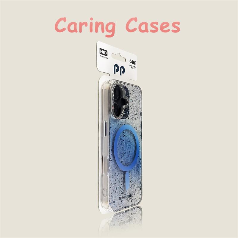 

For iPhone 17 Pro Max Case Gold Glitter Magnetic Rhinestone Camera Compatible with iPhone 16 15 14 13 iPhone Air ультрамарин