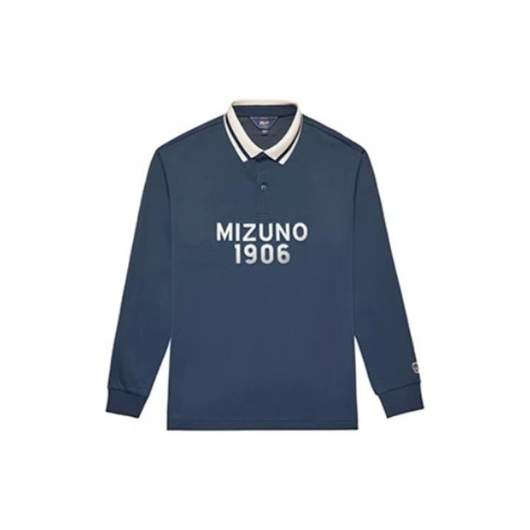

Mizuno Heritage Series Letter And Number Print Long Sleeve Polo Shirt Unisex Tops D2CA36H2