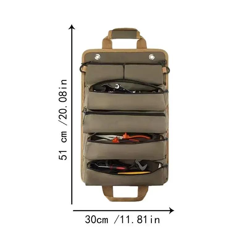 Multi-Purpose Tool Bag High Quality Professional Multi Pocket Hardware Tools Pouch Roll UP Portable Small Tools Organizer Bag