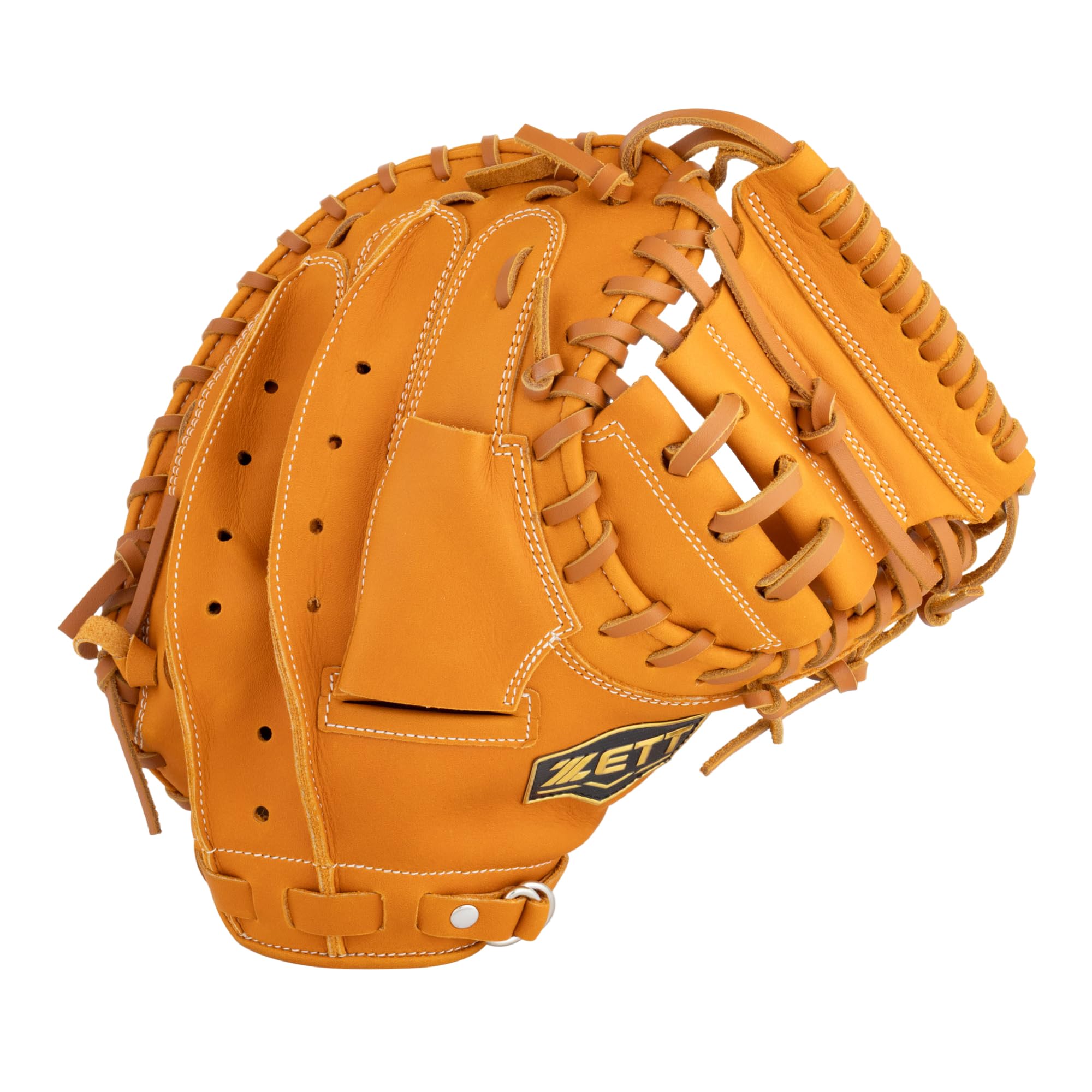 ZETT Soft Steer Baseball Soft BRC352612 Catcher s Mitt, Right-Handed Throw, Brown,