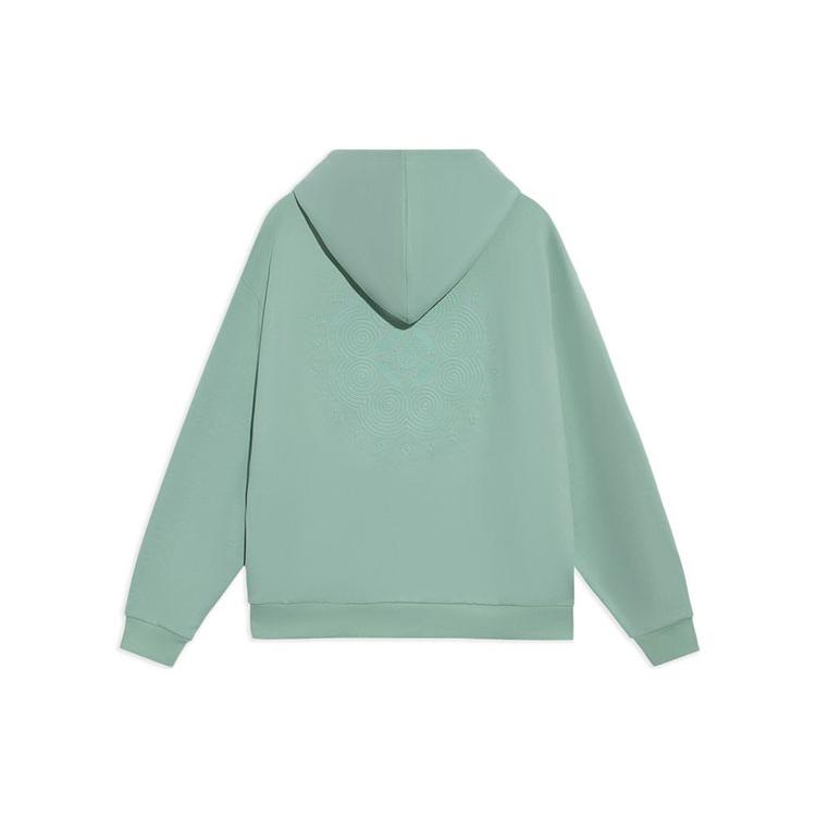 Li Ning Sweatshirts Unisex Green Hooded Moderate Regular AWDS220-4