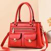 Vintage European Style Pu Large Tote Bag For Daily Use With Inner Pockets