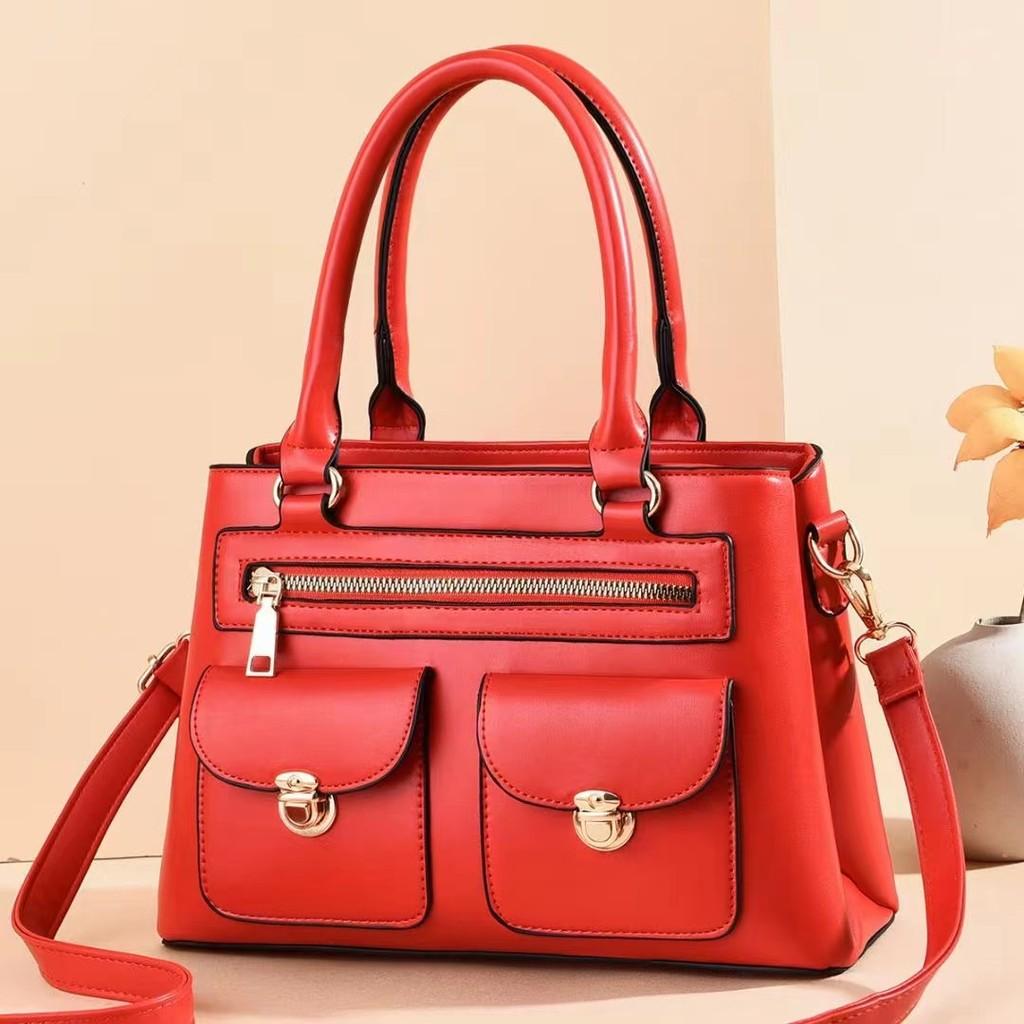 Vintage European Style Pu Large Tote Bag For Daily Use With Inner Pockets