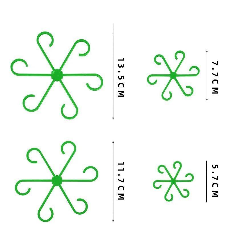 

12PCS Plant Stem Support Clips, Flower Stem Gathering Frame, Support Fixer - Anti-Toppling, Hydroponic Branch Fixing Pot Rack