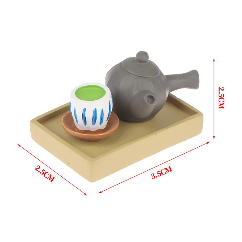 1:12 Dollhouse Mini Resin Table lamp TV Rocking Chair Stool Tea Set Furniture Kitchen Japanese Style Groceries Crafts Decor Toy