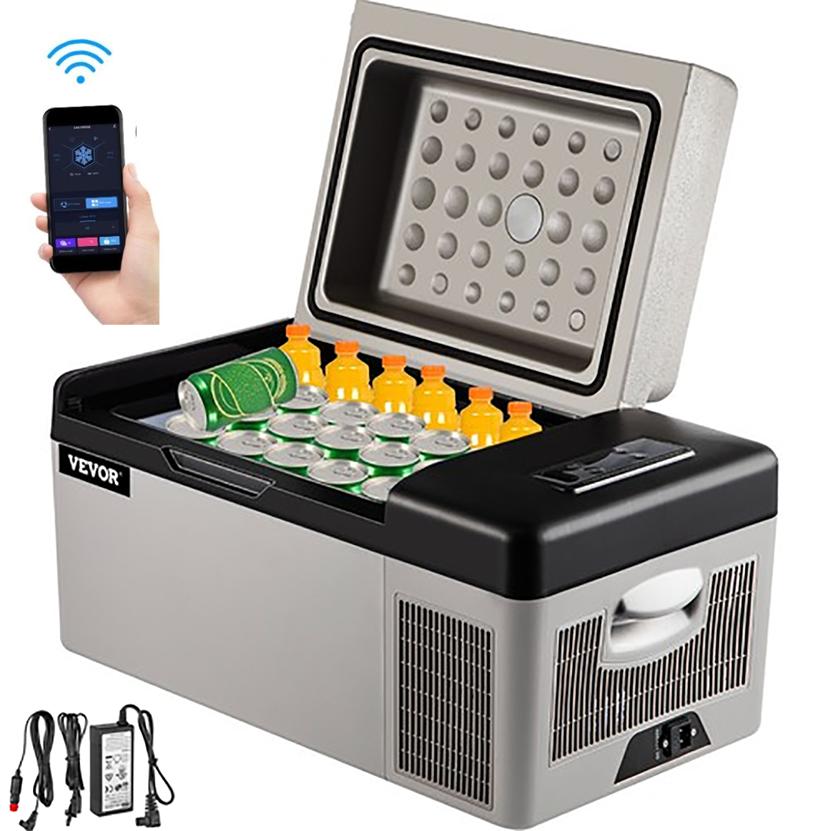 Compressor Refrigerator Box - 20 Liters - Small Refrigerator - Bicycle/Car Camping - APP - 12V/230V