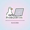 Funny Duck Computer Sticker, Cute Office Duck Vinyl Decal for Laptop Water Bottle Phone Skateboard Car Decor Graffiti Stickers