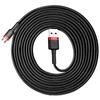 Baseus Cafule 2A 3M USB till Micro USB-kabel (Svart och rött)