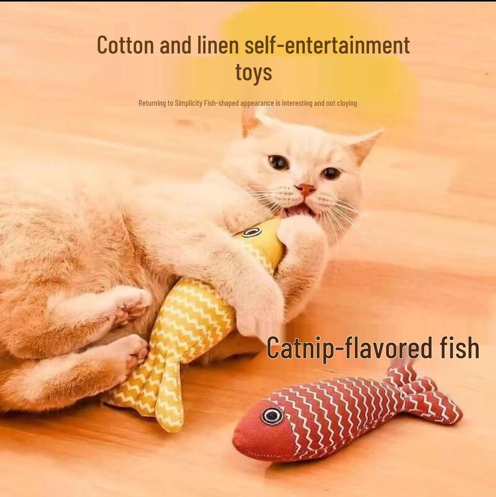 Catnip Fish Chew Toy: Durable Self-Play Boredom Relief for Kittens