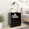 Day and Night - Day and Night Black Plywood Nightstand 40x40x50 Cm
