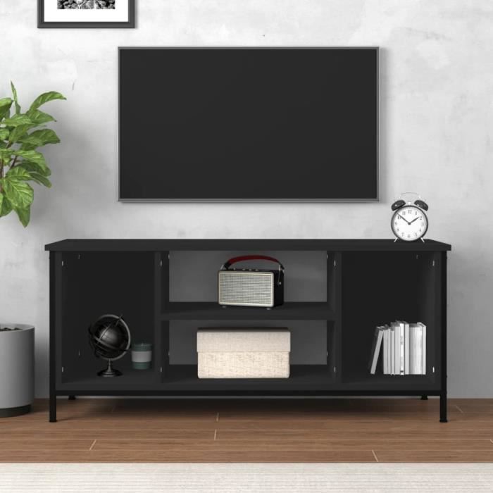 VidaXL Meuble TV noir 102x35x45 cm bois d'ingénierie 826285