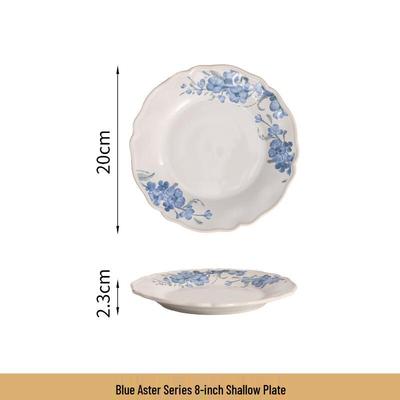 ZISIZ Floral Ceramic Dinner Plate