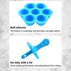 Ice Cream Mold 6-Cavity Flower Shape Silicone Ice Pop Mold with Lids Easy Release Dishwasher Safe Popsicle Mold for Jelly Pudding Soap Making
