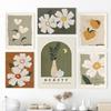 Vintage Bohemian Floral Canvas Painting Minimalistic Flower Market Posters and Print Pictures Living Room Wall Art Home Decor