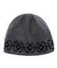 IDWS Ethnic Jacquard Maxi Beanie Gray