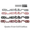 2026 Quattro Emblem 3D ABS Car Front Grille Emblem For Audi A3 A4 A5 A6 A6L A7 A8 Q3 Q5 Q7 S3 S4 S5 RS3 RS4 RS6 Badge Accessories