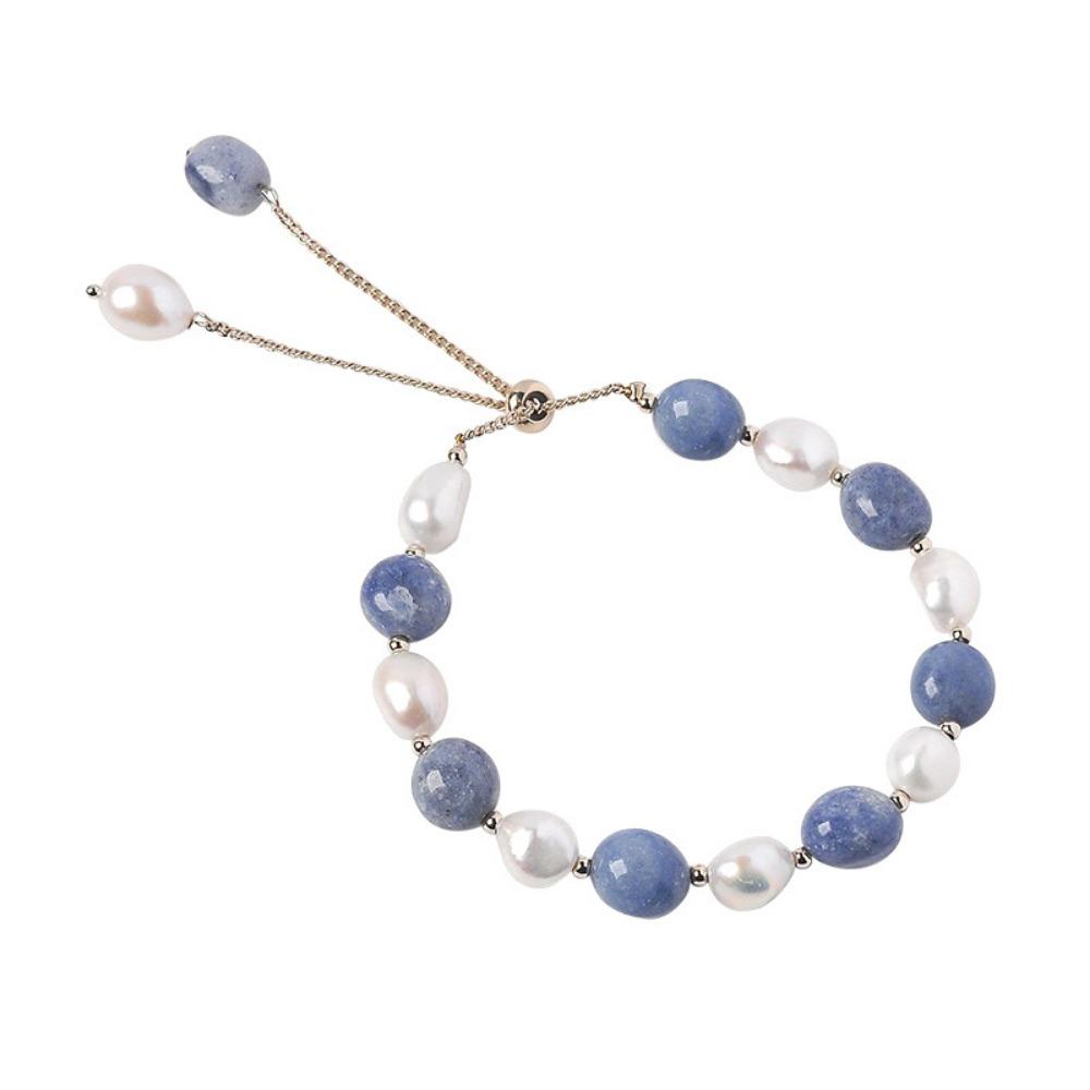 Baroque Natural Freshwater Pearl Beaded Bracelet Women's High-end Sense Light Luxury Niche Design Sense Versatile Jewelry