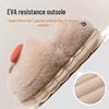 Women's Winter Warm Plush Mushroom Slippers - Cute, Thick Bottom, Furry Baotou Cotton for Couples