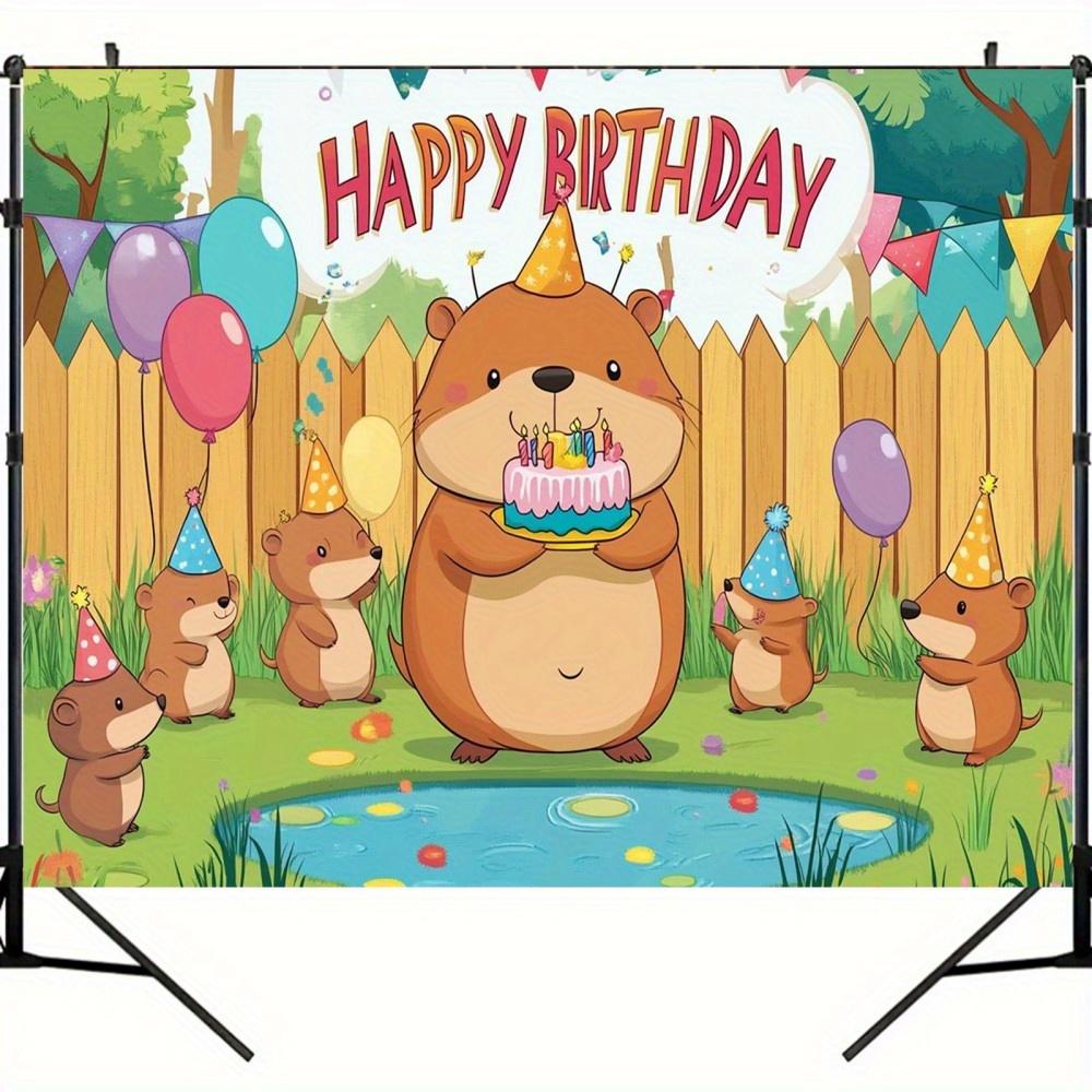One Percent Capybara Theme - Perfect for Birthdays Weddings and Special Occasions Need This Background of Cloth Party Flags
