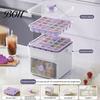 No Mess Ice Mold 2-In-1 Tray, Maker And Storage Bin Set, Large Capacity 25-Cell Easy Release Tray One-Click Cube Maker, for Camping Outdoor