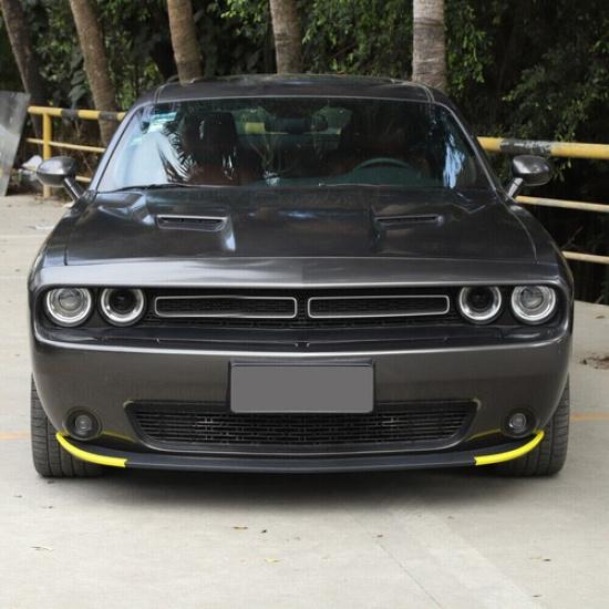 Front Bumper Lip Cover Strip Trim Frame Bezel  For Dodge Challenger 2015+ Yellow