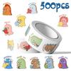 Dinosaur Reward Stickers: 500-Count Roll for Kids - Perfect for Notebooks, Water Bottles, Phones & DIY Projects