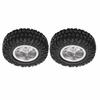 2Pcs RC Wheels Metal Remote Control Car Tires Replacement Parts for   SCX24 90081