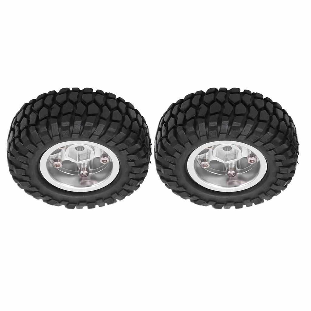 2Pcs RC Wheels Metal Remote Control Car Tires Replacement Parts for   SCX24 90081