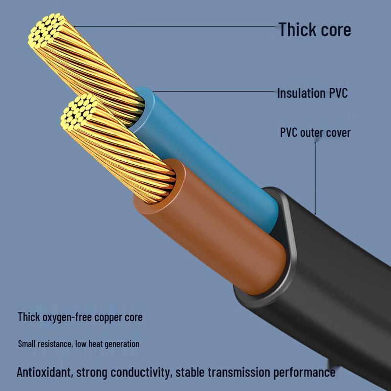 G.C.X 2-Pin Universal AC Power Cord