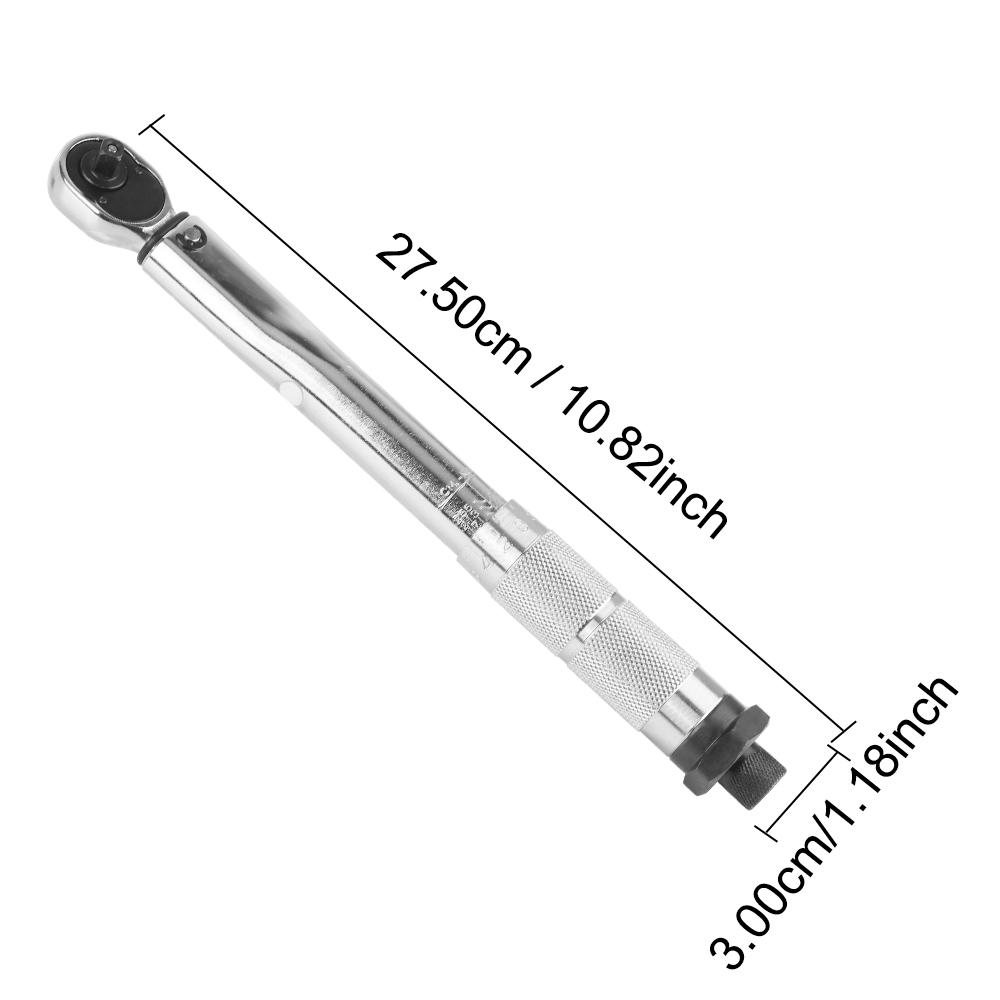 Adjustable Torque Wrench 1/4'' Drive Professional Spanner Hand Tool For Car Bicycle Motorbike Use 5-25N.m Micrometer