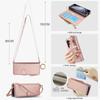 Crossbody Leather Phone Case with Card Holder Zipper Wallet Wristband for Samsung Galaxy Z Fold 7 6 5 4 3 Kickstand Cover
