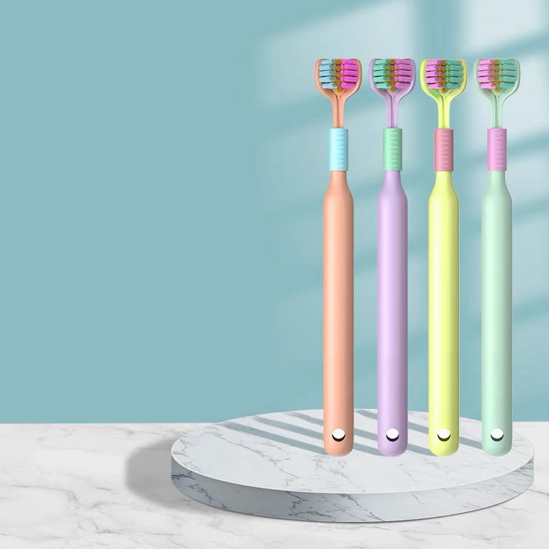 Three Sided Toothbrush Soft Bristle Tooth Brush Ultra Fine Toothbrush Oral Care Safety Teeth Brush Oral Health Cleaner