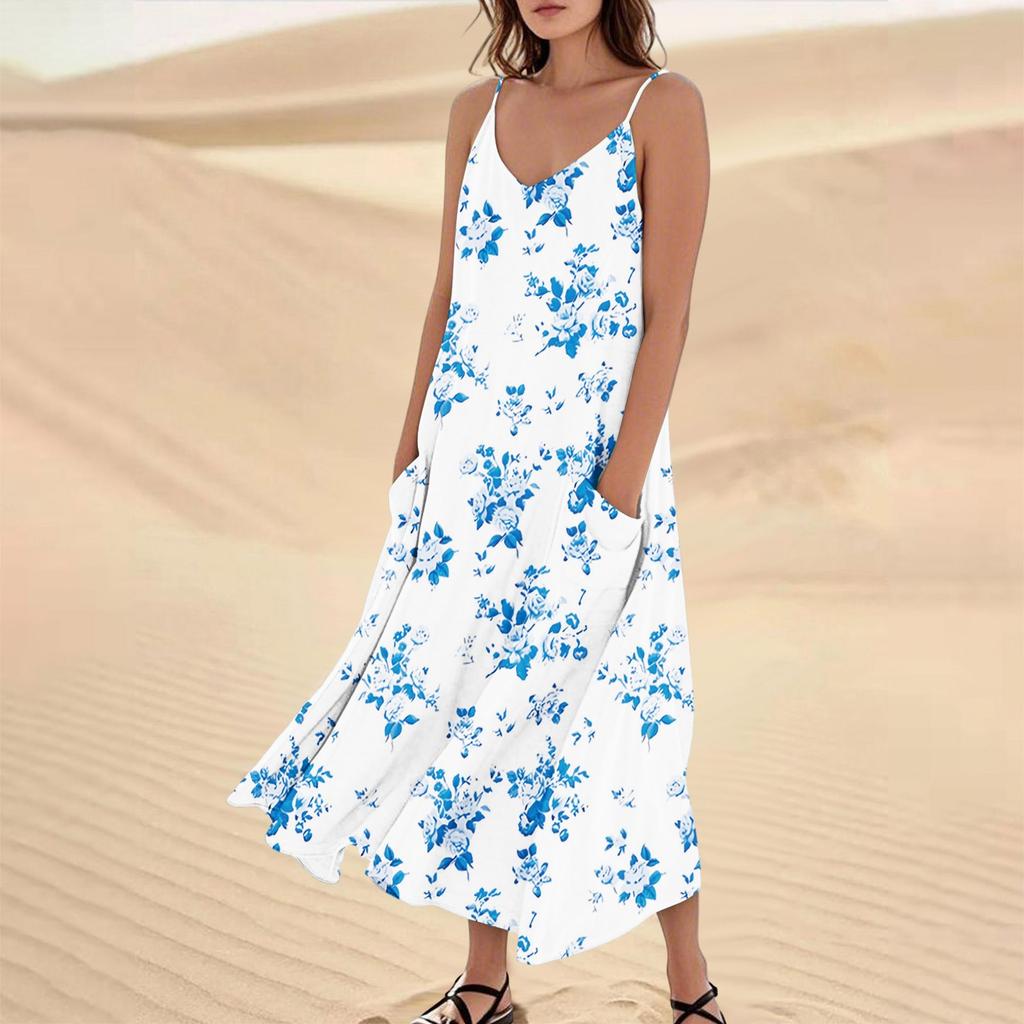 Women's Summer Dress Casual Loose Long Beach Vacation Dresses