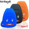 Silicon Car Key Case for Dodge Avenger Caliber for Jeep Patriot Cherokee Compass for Chrysler Pacifica 300C Voyager Cover Holder