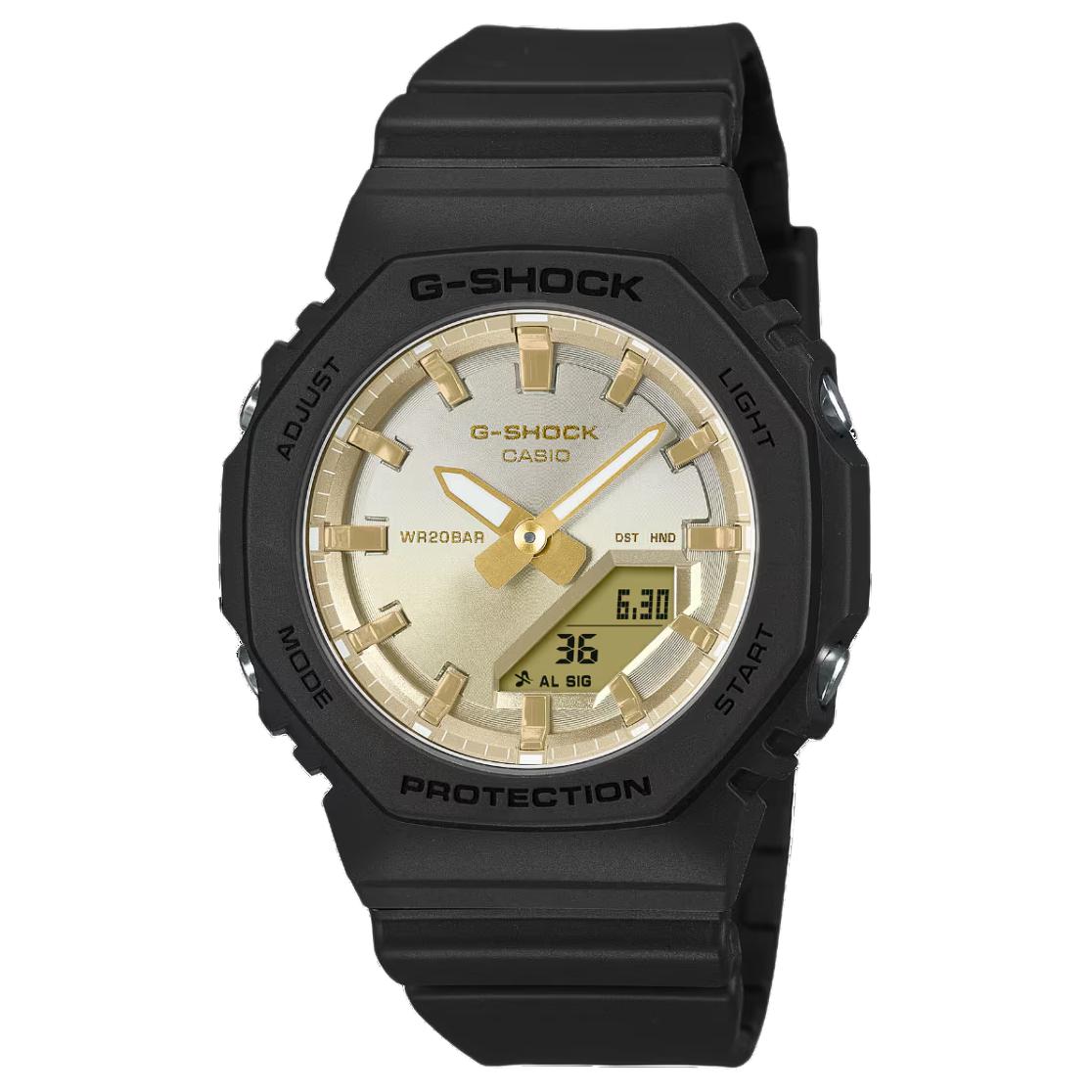 CASIO Unisex Liquid Crystal/Analog Dual Display Series Gold Watch GMA-P2100SG-1A GMA-P2100SG-1A Gold Dial