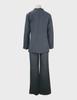 Women's Elegant Long-Sleeve Suit with Straight Trousers