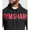 Gymshark Prime Hoodie Schwarz Lebhaftes Rot A2b3o Rbwn