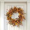 Artificial Wreath Thanksgiving Wreath for Front Door Window Hallway Farmhouses Thanksgiving Centerpieces Decoration
