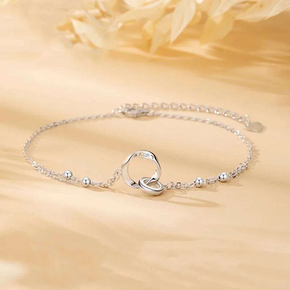 925 Silver Butterfly Anklet for Women Delicate Zircon Tassel Bracelet Summer Jewelry Dropship