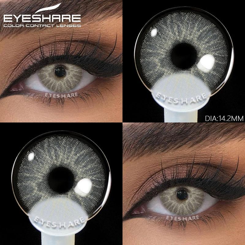 1 Pair Colored Contact Lenses for Eyes Natural Blue Eye Lenses Gray Lens Eye Contacts Cosmetic Beauty Pupil Makeup Lens
