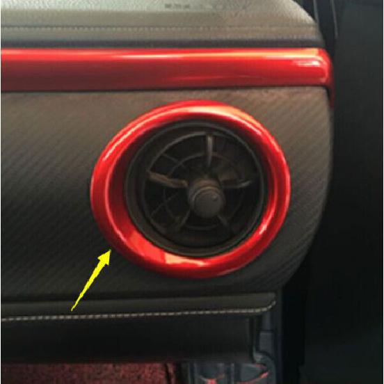 Cover Trim 2X Fit for Toyota Corolla 2017- Glossy Red L&R AC Air Outlet Vent