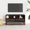 VidaXL TV Stand Brown Oak 80x34.5x40 Cm Engineered Wood and Metal, TV Bench, Hi-fi Cabinet, Entertainment Center, 848813