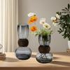 Creative Design Glass Vase Hydroponic Flower Arrangement Vase Dining Table Coffee Table Decoration Cute Simple Gift Idea